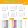 Lenwen 16 Set Animal Coloring Mask with 24 Pcs Watercolor Pen Jungle Paper Arts Craft Kids Color Your Own Paper Masks Safari Zoo Animal DIY Crafts for Kid Cosplay Masquerade School Classroom Supplies view 3