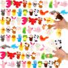 120 Pcs Small Plush Animal Finger Puppets Bulk Mini Stuffed Animal Finger Puppet Tiny Plush Finger Puppet Set for Puppet Show Storytelling Props Educational Toy Children's Day Birthday Gift, 24 Style view 1