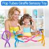 Giraffe Sensory Pop Tubes, 4 Pack Telescopic Suction Cup Giraffe Toy, Toddler Autism Fidget Travel Toys, Gifts for Kids Baby Age 3 4 5 6 7 8 9 Year Old Boys Girls view 2