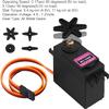HTLNUZD 4Pack MG996R Analog Servo 55g Metal Gear Torque Digital Servo Motor,180/360 Degree for Futaba Sanwa GWS JR RC Helicopter Car Boat Robot DIY Project (4Pack 180 MG996R Servo Motor) view 4