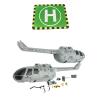 Zeyoking Original Parts for C186 BO105 RC Helicopter, Gray Body Shell Kit, Landing Pad, Replacement Components view 1