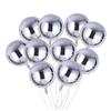 jojofuny 10pcs Silver Round Foil Balloons for Party Decoration for Valentine's Day Weddings Birthdays Anniversaries Easy to Inflate Helium Air view 1