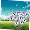 jojofuny 10pcs Silver Round Foil Balloons for Party Decoration for Valentine's Day Weddings Birthdays Anniversaries Easy to Inflate Helium Air view 2