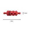 Maxmoral 4PCS RC Aluminum Nitro Fuel Filter Compatible with 1/8 1/10 Nitro Car Buggy Truck, Red view 4