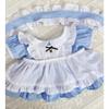 niannyyhouse 40cm Plushie Doll Clothes Maid Suit Headwear Apron Dress Doll Accessories Dress Up (Blue) view 1