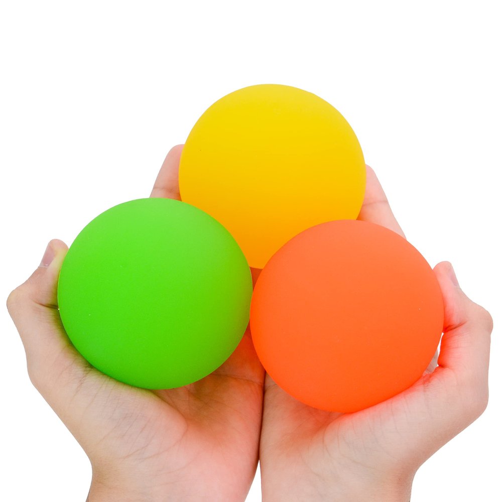 Entervending Bouncy Balls - Jumbo Bounce Balls (Pack of 3) - 3 Inch Frosty Balls for Kids - Party Favors