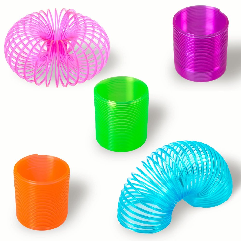 Entervending Coil Spring Toy - 50 Pcs - Kids Party Favor - Bulk Coil Springs for Party Favors - Easter Egg Fillers - Goodie Bag Supplies - Pinata Stuffers - Bulk Gifts for Kids - Classroom Prizes