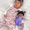OUOZZZ 10" Black Baby Doll for 1 Year Old Girl Gifts - First African American Baby Dolls for Toddler Girl Toys Birthday Valentine Plush Gift|1 Year Old Toys view 3
