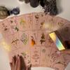 CRAFTERIAN Mistyc Minimalistic Tarot Cards with Rainbow Foil 78 Tarot Deck with Gold Edges, for Beginners and Experts with Guide Book. (Pink) view 3