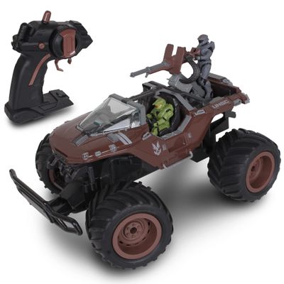 NKOK HALO Infinite RC: UNSC Warthog "Mud Hog" - Stunt Performing, Master Chief & Spartan, 2.4 GHz Radio Control Vehicle