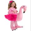Spirit Halloween Toddler Faux Fur Flamingo Ride-Along Costume | Adjustable | Baby Costumes | Ride-Along Costumes view 1