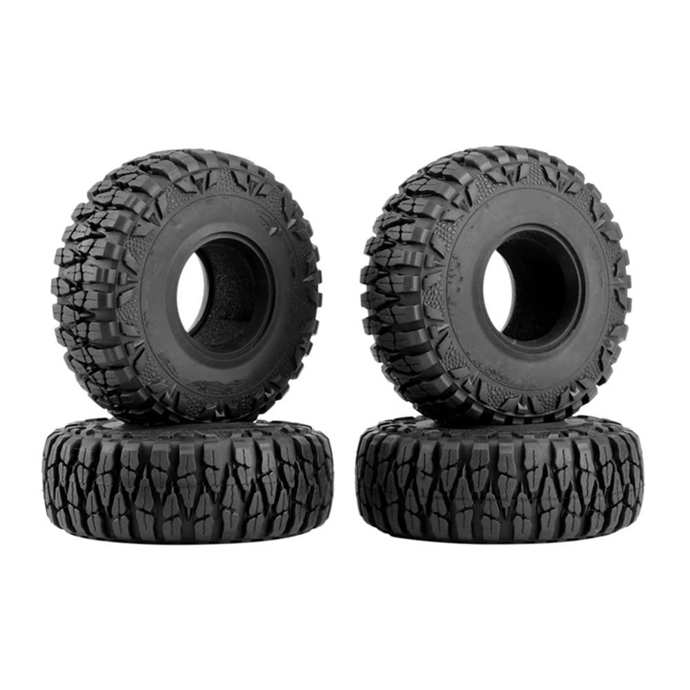 4PCS Rubber 1:10 RC Crawler Mud Grappler Wheel Tires for Axial SCX10 90046 Spare Part Accessory
