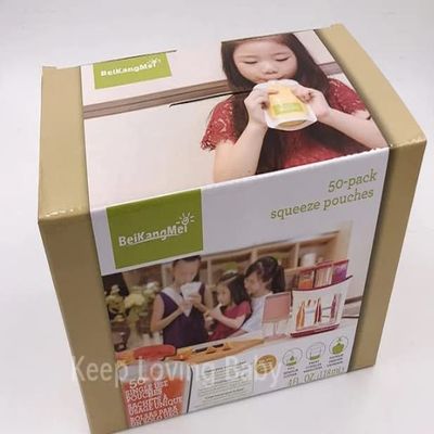 Baby Food Maker for Newborn Fresh Fruit Container Storage (40pouch 2spoon)