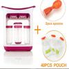 Baby Food Maker for Newborn Fresh Fruit Container Storage (40pouch 2spoon) view 4