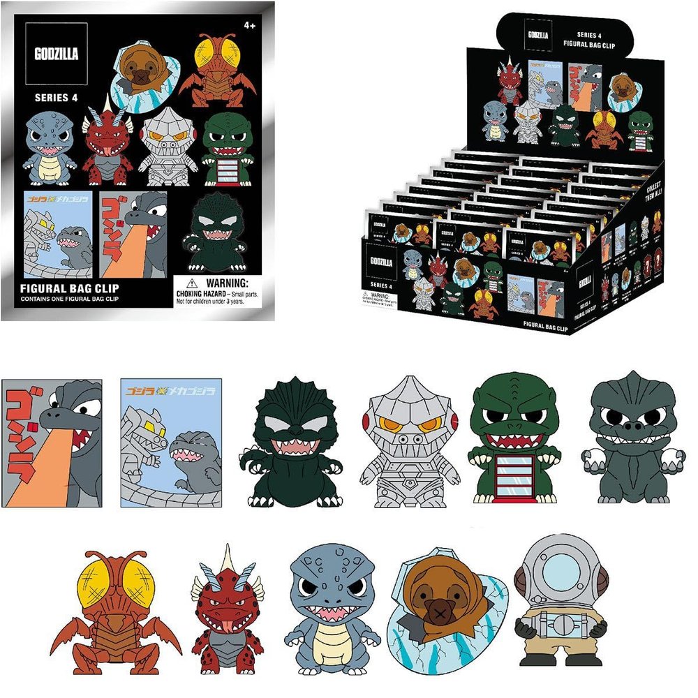 Godzilla Monogram Figural Bag Clip Keychain or Poster Blind Bag Series 4 | ONE Unit per Order