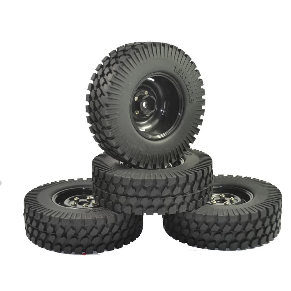 4PCS Durable 1.9 Inch Crawler Tires 98MM for Axial SCX10 D90 TF2 MST CC01 1:10 RC Spare Part Accessory