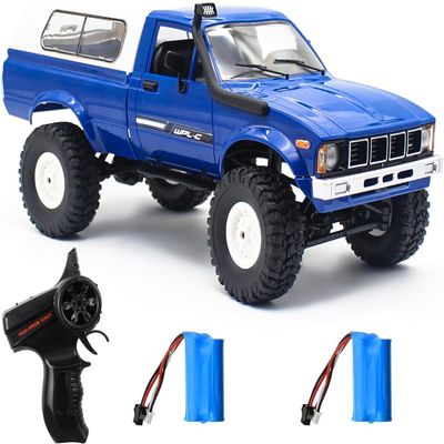 Mostop RC Crawler Truck with LED Light, 4x4 Off-Road RC Rock Crawler, 2.4Ghz Remote Control Car All Terrain Truck Crawler, Throttle & Steering Control, 2 Batteries, Ideal Gift