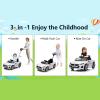 Voupou Push Ride-on Car for Toddlers 1-5,Official Licensed BMW Z4 Toddler Push Car with Adjustable Push Rod/Horn Music/Silent Wheel, Push Car for Baby Birthday Gift view 2