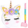 WERNNSAI Unicorn Piata - Unicorn Party Supplies Piata with Stick and Blindfold for Girls Kids Birthday Party Game Anniversary Classroom Activities Unicorn Them Party Decorations(15.7'' x 12.2'') view 1
