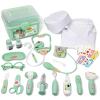 Liberry Doctor Kit for Toddlers 3 4 5 Years Old, 30-Piece Kid Doctor Toy with Stethoscope, Costume, Green Medical Pretend Play, Birthday Gift for Girls Boys view 1