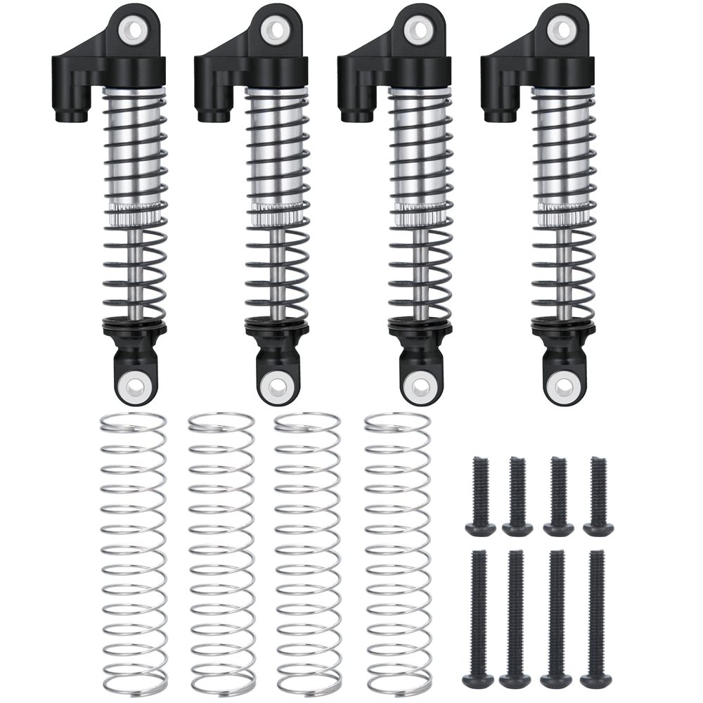 AXSPEED RC Shocks 56mm Adjustable Long Shock Absorber Damper for 1/18 TRX4M Crawler Car(Black)