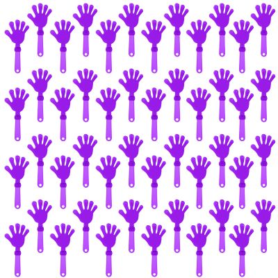ZCYSRLQIN 48 Pcs Lilac Purple Hand Clappers 7.5 Inch Clappers Noisemakers Noise Makers Party Favors Plastic Clapper Sporting Events Cheers Ball Dance Basketball Football NoisemakersLilac Purple