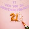 21 Can You Do Something for Me Banner Girls' 21st Birthday Banner for Girls' 21st Birthday Party Decorations (Pink) view 4