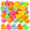 100pcs Mini Rubber Ducks Bath Toys, Multicolor Rubber Duckies Bulk, Mini Ducks Hiding for Cruise Ship Party Favors Shower Decorations Ducky Themed Pool Squeeze Games Classroom Prize view 1