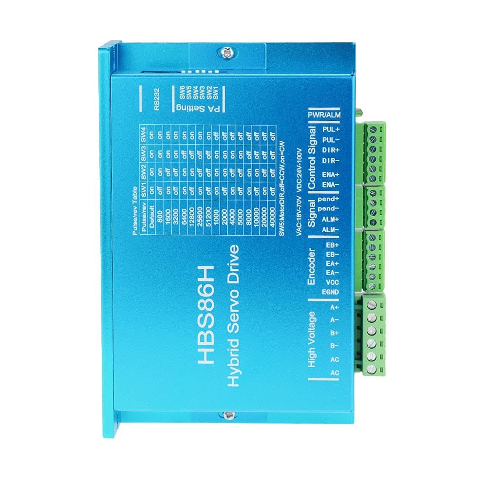 1PC HBS86H closed loop servo motor driver hybrid step servo drive with RS232 port