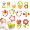 Cuterabit 12PCS Baby Rattles Toys Set with Storage Case, Teething Toys for Babies, Newborn Christmas Gift for Baby Infant Boys and Girls 0 1 2 3 4 5 6 7 8 9 10 11 12 Months view 1