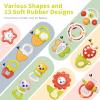 Cuterabit 12PCS Baby Rattles Toys Set with Storage Case, Teething Toys for Babies, Newborn Christmas Gift for Baby Infant Boys and Girls 0 1 2 3 4 5 6 7 8 9 10 11 12 Months view 2