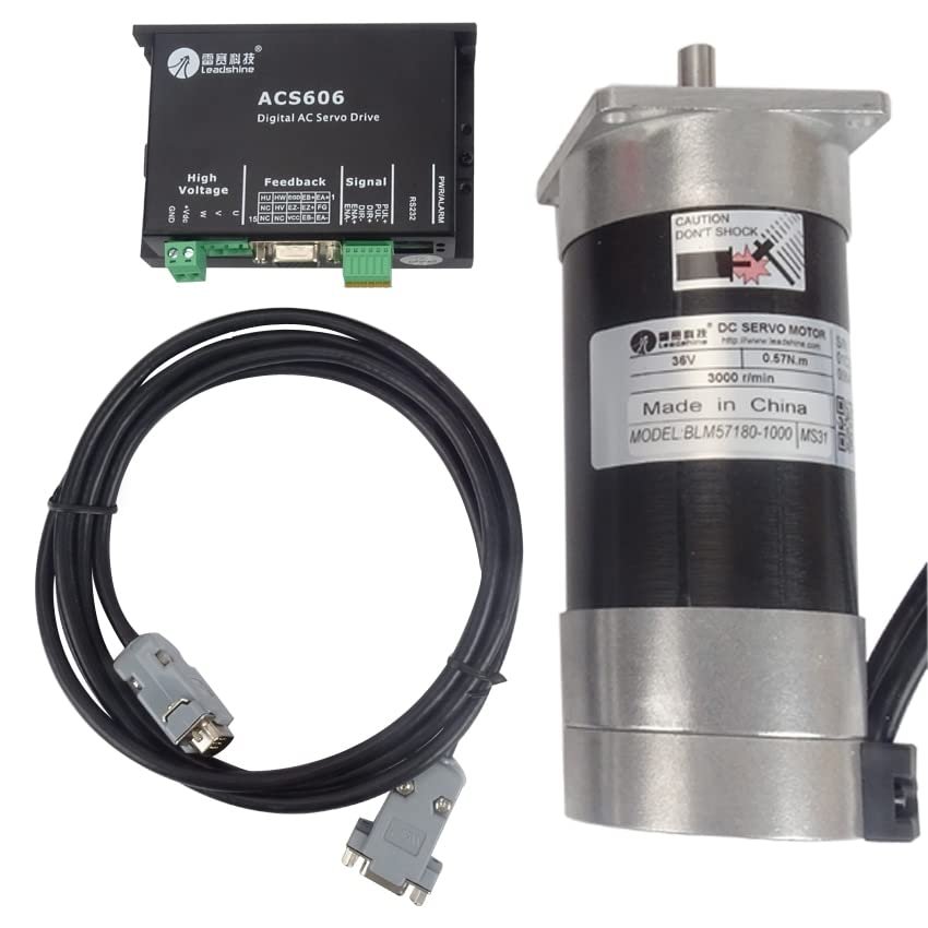 1PC 36V 180W Brushless DC Servo Motor Drive Kit BLM57180-1000+ ACS606