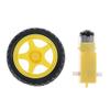 1 Set for Smart Car Robot Plastic Tire Wheel Tyre with DC3-6V Gear Motor view 1