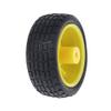 1 Set for Smart Car Robot Plastic Tire Wheel Tyre with DC3-6V Gear Motor view 2