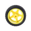1 Set for Smart Car Robot Plastic Tire Wheel Tyre with DC3-6V Gear Motor view 3