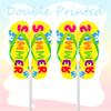 36pcs Beach Flip Flops Cupcake Toppers Summer Beach Party Cupcake Toppers Decorations Pool Decorations Supplies for Summer Birthday Tropical Luau Hawaiian Party Supplies view 3