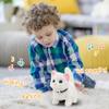 Easfan Walking Kitty Plush Toy Electric Interactive Cat Stuffed Animal Meowing Tail Wagging Head Nodding Cat Pet Toy Animated Kitten Birthday for Kids Toddlers,7.5 (White) view 3