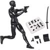 AXITWXIT Action Figures Body-Kun DX & Body-Chan DX PVC Figure Model Drawing for S H Figuarts with Box for Artists (Black, Male) view 1