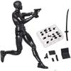 AXITWXIT Action Figures Body-Kun DX & Body-Chan DX PVC Figure Model Drawing for S H Figuarts with Box for Artists (Black, Male) view 2