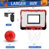 Indoor Over Door Mini Basketball Hoop Set for Kids Adults, Upgrade Wall Mount Basketball Hoop for Wall with Large Dunk Rim, Room Basketball Hoops Game with 4 Small 6" Balls Gift for Boys Girls Teens view 2