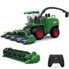 fisca Remote Control Harvester Tractor with 2 Grian Combine Heads, RC Farm Tractor Truck 2.4Ghz Farm Vehicle Toy with Light and Spray for Kids view 1