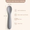 6 Pack Baby Spoons, Shorter Length for Self Feeding, First Stage Spoons, Food Grade Silicone, 6+ Months, Baby Training Spoons, Dishwasher Safe & Boil-proof view 2