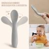 6 Pack Baby Spoons, Shorter Length for Self Feeding, First Stage Spoons, Food Grade Silicone, 6+ Months, Baby Training Spoons, Dishwasher Safe & Boil-proof view 3