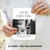 Andaz Press 24-Pack Personalized 5x7-Inch Pregnancy Announcement Cards with Envelopes, Minimal We're Expecting Custom Baby Announcement Reveal Ideas Photo Cards Surprise Baby News for Family, Grandma view 3
