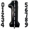 40 Inch Race Car Black Number 1 Balloon Large Size Jumbo Digit Foil Mylar Racetrack Helium Balloons for Boys 1th Racing Car Monster Truck Theme Birthday Party Anniversary Celebration Decoration view 1
