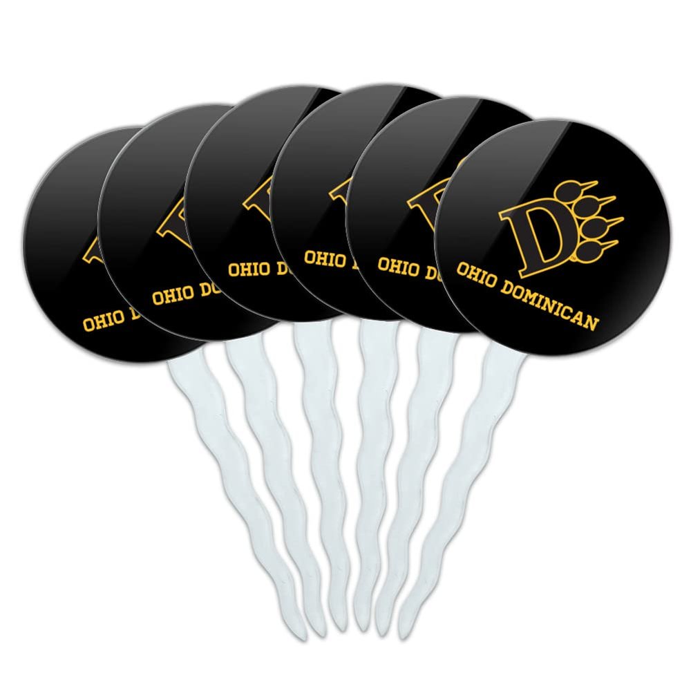 Ohio Dominican University Primary Logo Cupcake Picks Toppers Decoration Set of 6