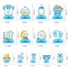 13 Pcs Centerpieces for Tables boy Honeycomb Centerpieces Baby Shower DecorationsIt's a boy party suppliesGender Reveal Baby Shower Centerpiece for Baby boys Party Tables Decorations view 2