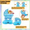 13 Pcs Centerpieces for Tables boy Honeycomb Centerpieces Baby Shower DecorationsIt's a boy party suppliesGender Reveal Baby Shower Centerpiece for Baby boys Party Tables Decorations view 4