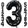 40 Inch Race Car Black Number 3 Balloon Large Size Jumbo Digit Foil Mylar Racetrack Helium Balloons for Boys 3th Racing Car Monster Truck Theme Birthday Party Anniversary Celebration Decoration view 1