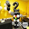 40 Inch Race Car Black Number 3 Balloon Large Size Jumbo Digit Foil Mylar Racetrack Helium Balloons for Boys 3th Racing Car Monster Truck Theme Birthday Party Anniversary Celebration Decoration view 3